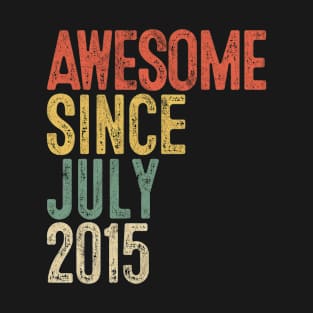 Awesome Since July 2015 5th Birthday Gifts 5 Year Old T-Shirt