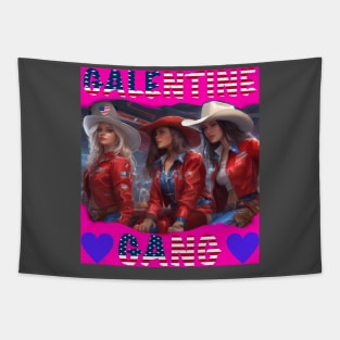 Galentines gang American party girls Tapestry