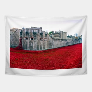 Tower of London Red Poppy Poppies UK Tapestry