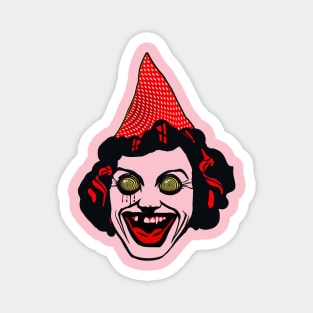 Mass Hysteria Clown King | Hysterical Acid Bath | Surreal Pop Art Candy Design By Tyler Tilley Magnet