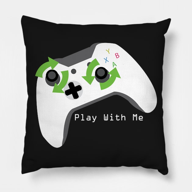 Play With Me [Xbox] Pillow by acorntree