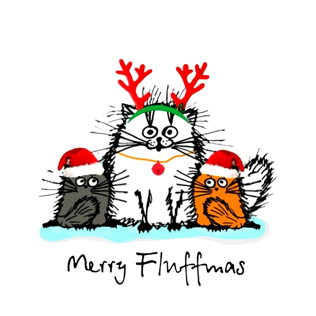 Merry Fluffmas by kimmygoderteart