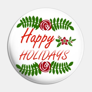 Happy Holidays Design Pin