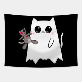 Ghost Cat Voodoo Doll Tapestry