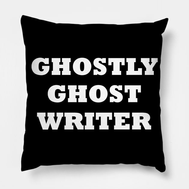 Ghostly Ghost Writer Pillow by EpicEndeavours