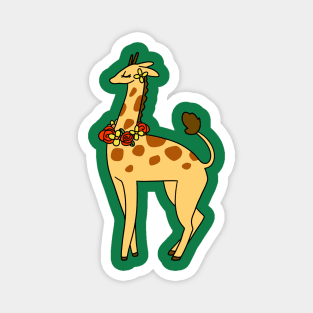 Flower Crown Giraffe Magnet