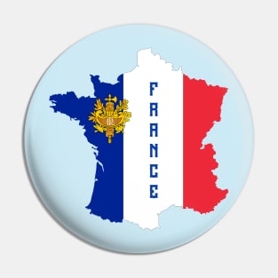 France flag & map Pin