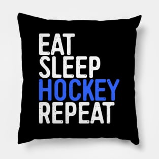 Eat Sleep Hockey Repeat Pillow