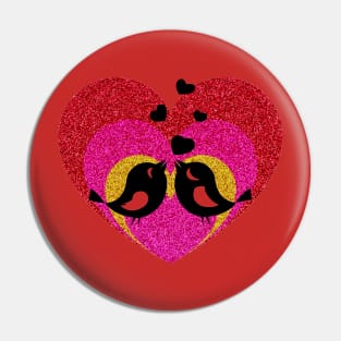 Bird Hearts Pin