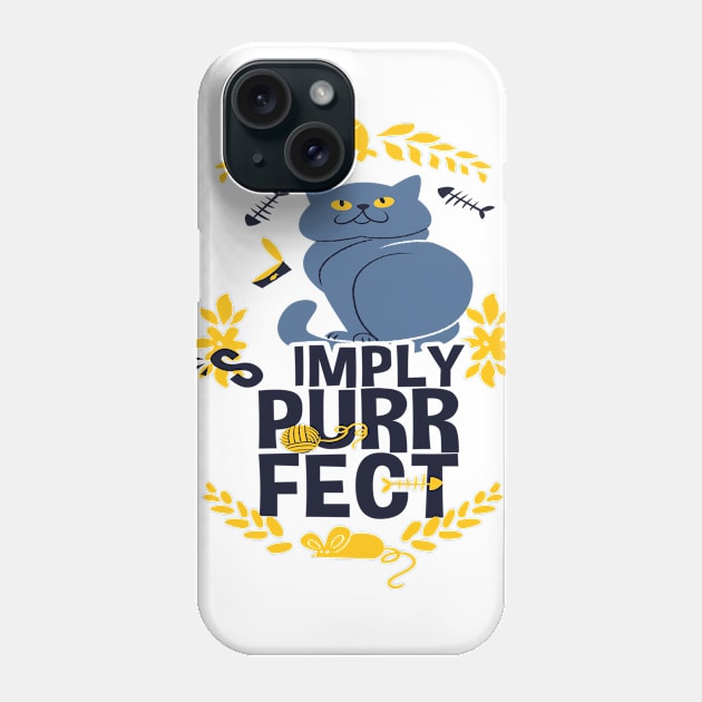 Simply Perfect Cat Phone Case by eufritz