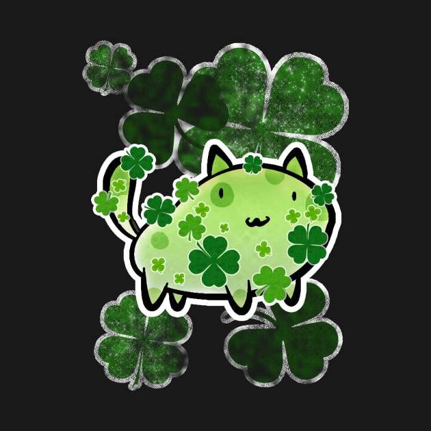 Green Clover Cat by saradaboru