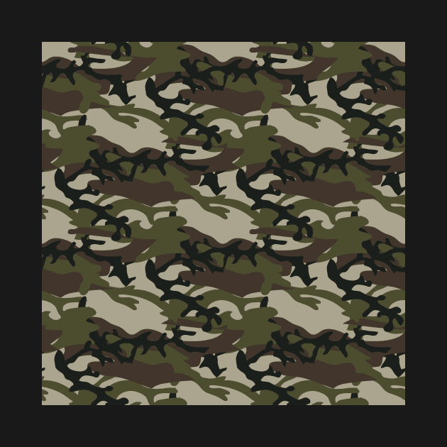 Woodland Army Camouflage Pattern by Blue Planet Boutique