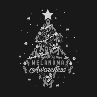 Christmas Tree Melanoma Awareness T-Shirt