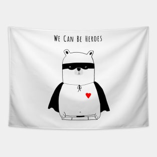 We Can Be Heroes (Red) Tapestry