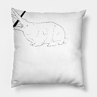 Hillary White Rabbit Pillow