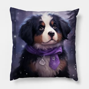 Bernese In Snow Pillow