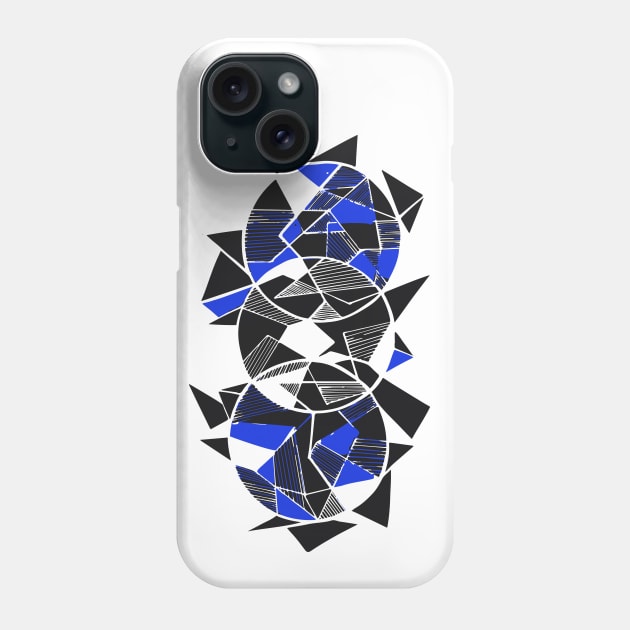 Geometric triangles art abstract Phone Case by carolsalazar