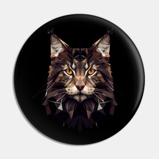 Maine Coon Portrait Pin