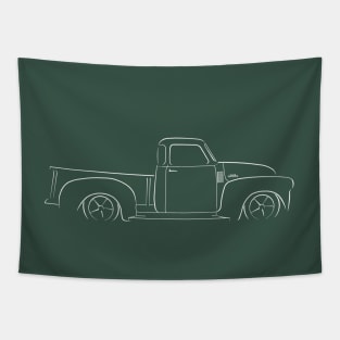 Chevy 3100 Pickup - profile Stencil, white Tapestry