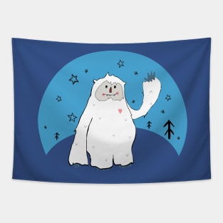 happy yeti Tapestry