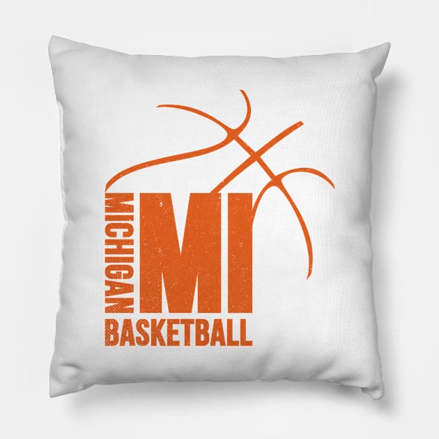 Michigan Basketball 01 Pillow by yasminkul