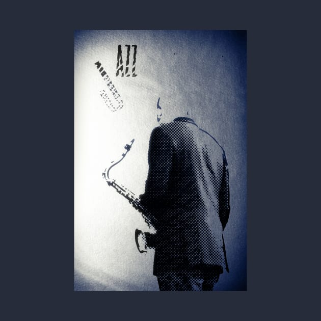 Saxophonist. Jazz Club Poster by cinema4design