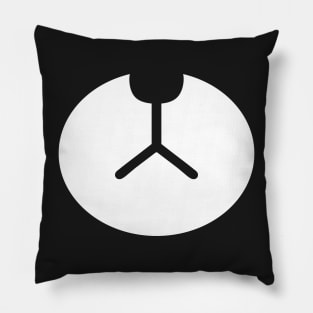 Pretty Cute Mad Animal Mouth Panda Bear Face White Pillow