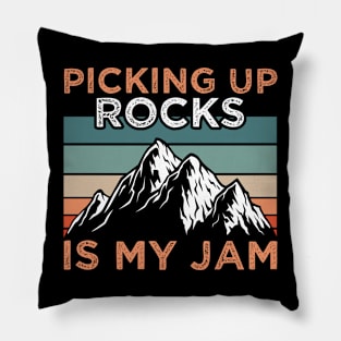 Geology Picking Up Rocks Pillow