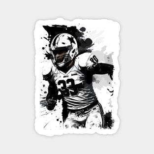 ✪ Football Player Portrait ✪ Abstract Splatter Art Illustration Magnet