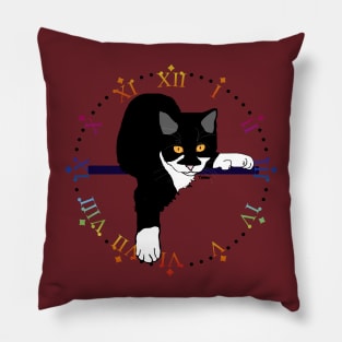 Cute Tuxedo Cat Clock 3:33 AM Copyright TeAnne Pillow