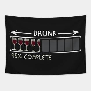 Drunk Wine Loading 45% Complete Tapestry