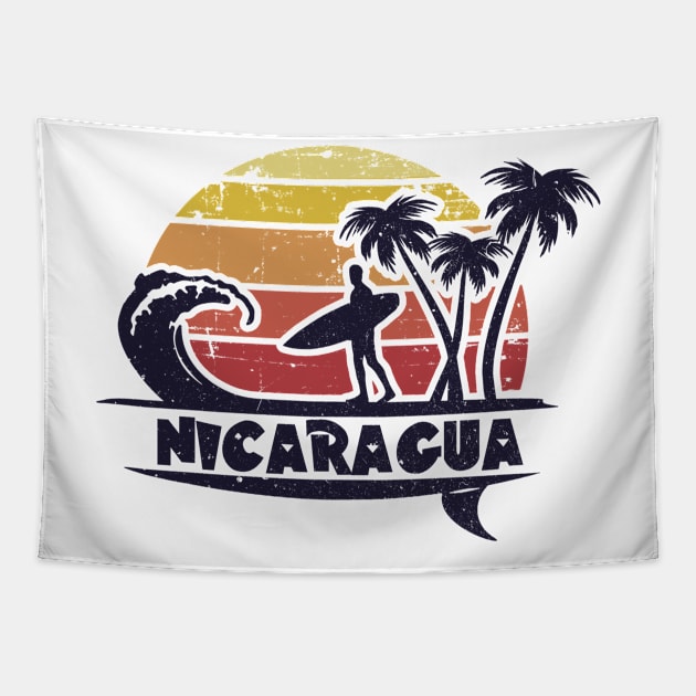 Nicaragua surf beach. Perfect present for mom mother dad father friend him or her Tapestry by SerenityByAlex