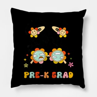Little Miss Pre-K Grad Graduation Messy Bun Kid Girls Pillow