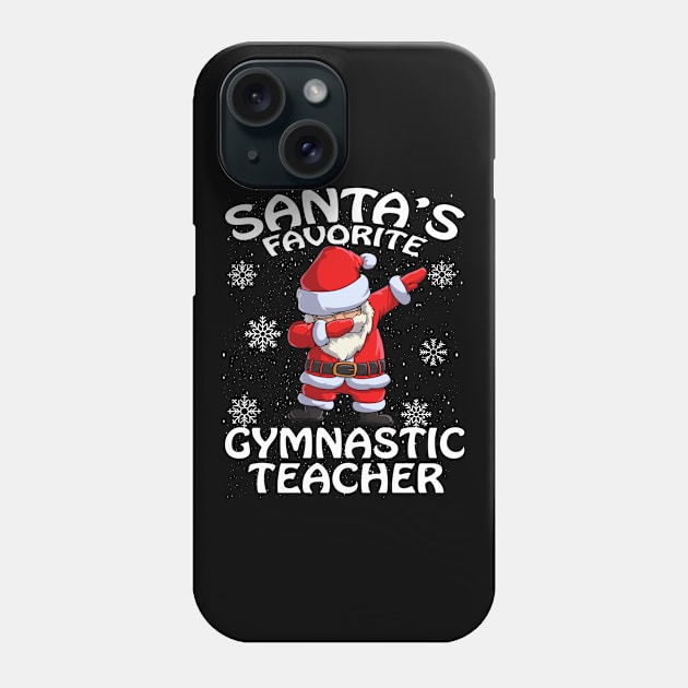 Santas Favorite Gymnastic Teacher Christmas Phone Case by intelus