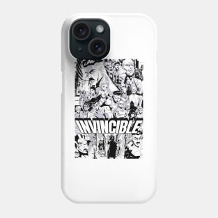 Invincible Manga Poster BW Phone Case