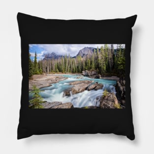 Natural Bridge in Green and White Pillow