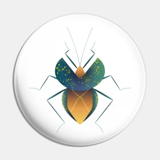 Yellow and blue bug Pin