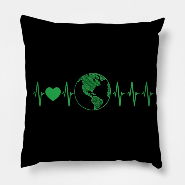 Earth Heartbeat Pillow by FamiLane