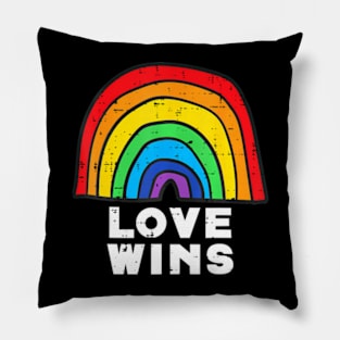 Love Wins Flag Gay Ally Pride Month LGBTQ Men Women Pillow