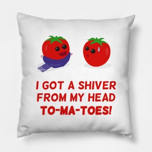 Cute Tomato Puns | Gift Ideas | Funny Food Sayings Pillow