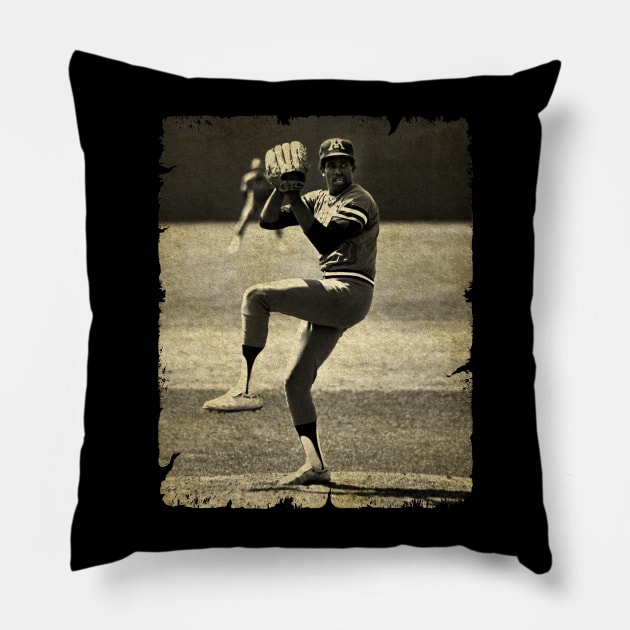 Dave Winfield Pitching For The University of Minnesota in The, 1973 College World Series Pillow by SOEKAMPTI