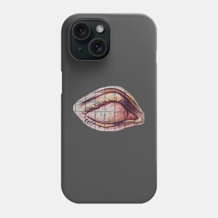 Red eye 3 no pupil right Phone Case