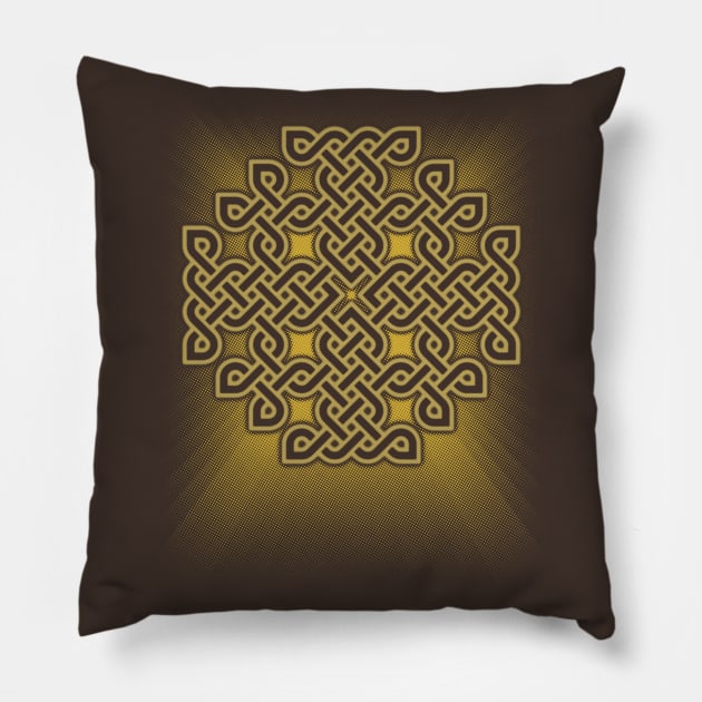 Celtic Knot Jerusalem Cross Pillow by Ricardo77