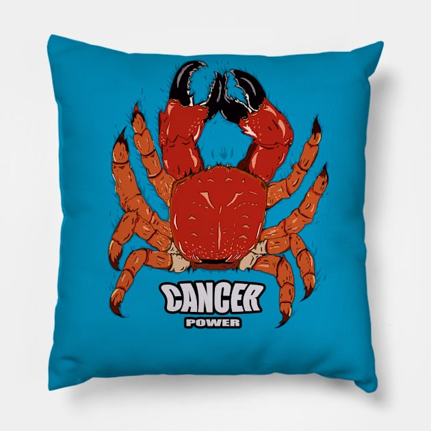 zodiac cancer Pillow by Ragna.cold