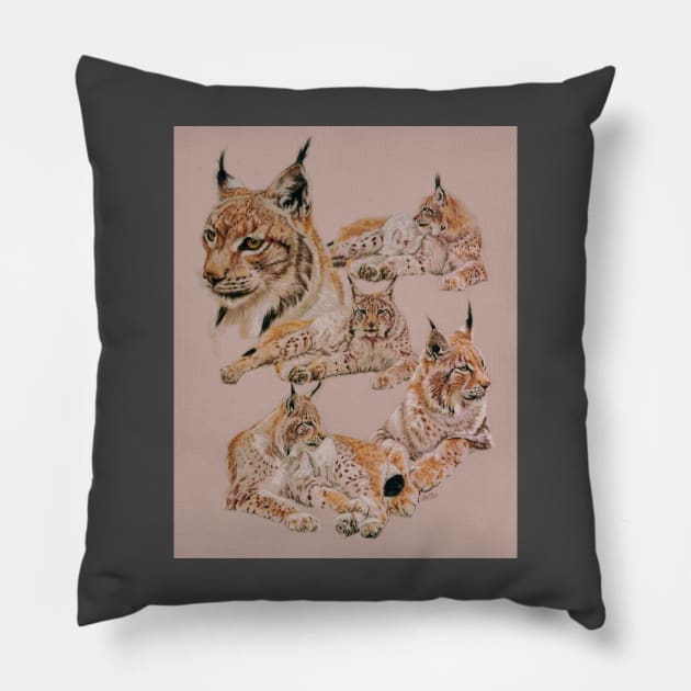 Spanish Lynx Pillow by BarbBarcikKeith