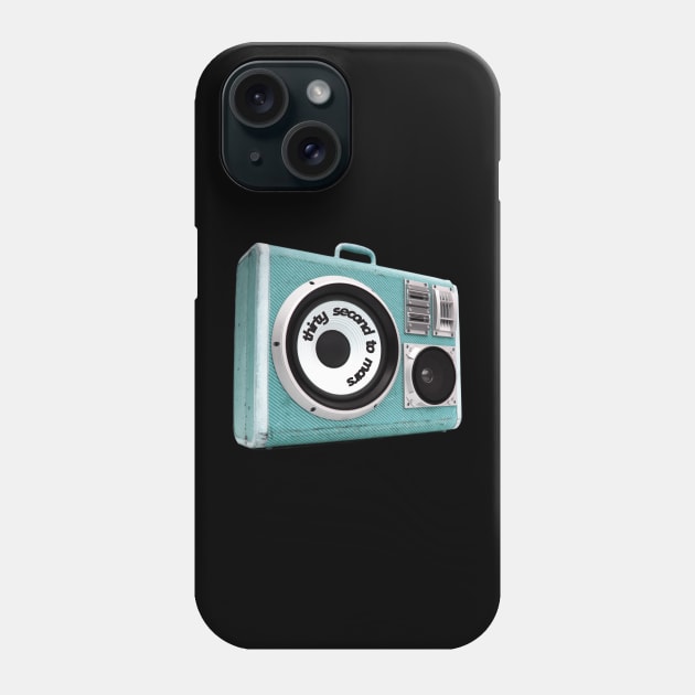 a radio with 30 second to mars sticker Phone Case by theStickMan_Official