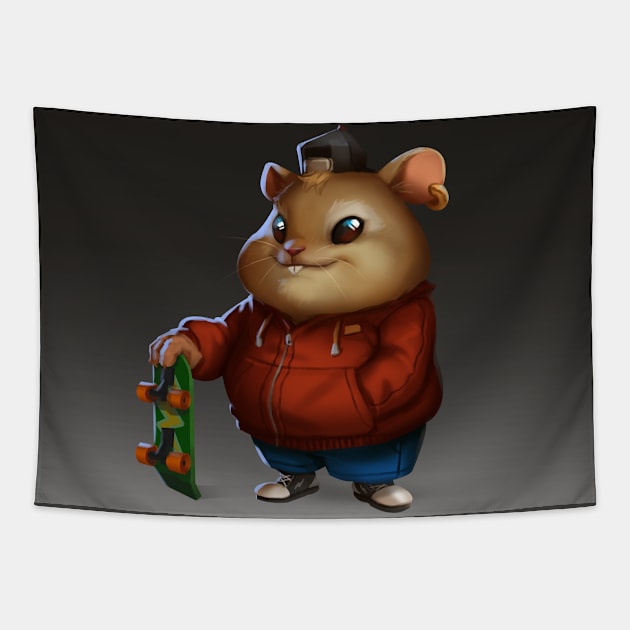 stylish hamster Tapestry by JoaoVagner