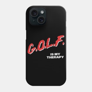 Golf Is My Therapy / 80s Style Golf Lover Faded Design Phone Case