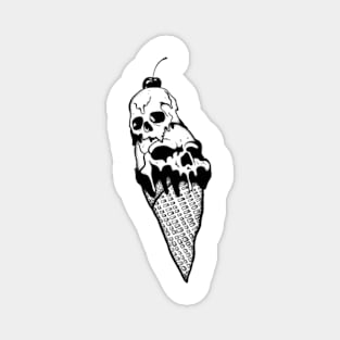 Skull Ice Cream Cone Magnet