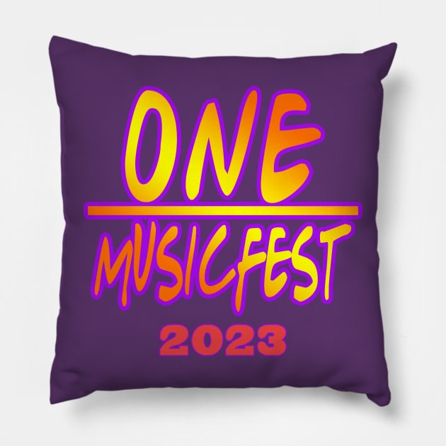 One Music Fest Pillow by WordsFactory